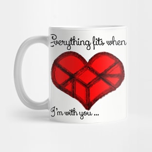 Heart, love, puzzle Mug